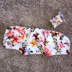White floral bikini top
